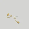 Madewell Freshwater Pearl Chain Stud Earrings