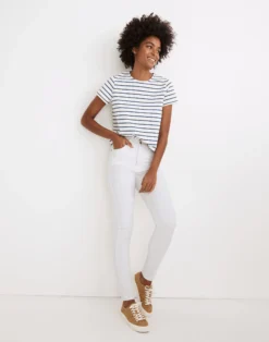 Madewell 10" High-Rise Skinny Jeans In Pure White