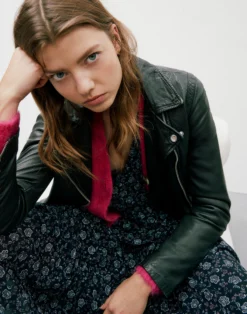 Madewell Washed Leather Motorcycle Jacket -Madewell Sales E0488 BK5229 d6