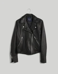 Madewell Washed Leather Motorcycle Jacket -Madewell Sales E0488 BK5229 ld