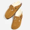 Madewell Birkenstock® Suede Boston Clogs In Shearling