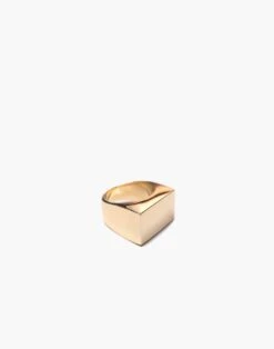 Madewell Charlotte Cauwe Studio Brass Large Modern Signet Ring