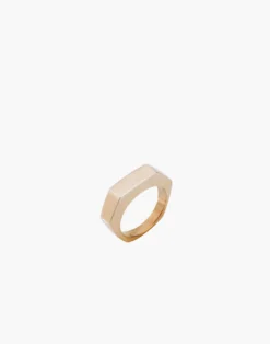 Madewell Charlotte Cauwe Studio Brass Slim Hex Ring