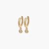 Madewell Kinn™ 14k Gold Kara Round Diamond Huggie Hoop Earrings