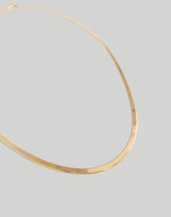 Madewell Kinn™ 14k Gold Carter Flat Herringbone Chain Necklace II