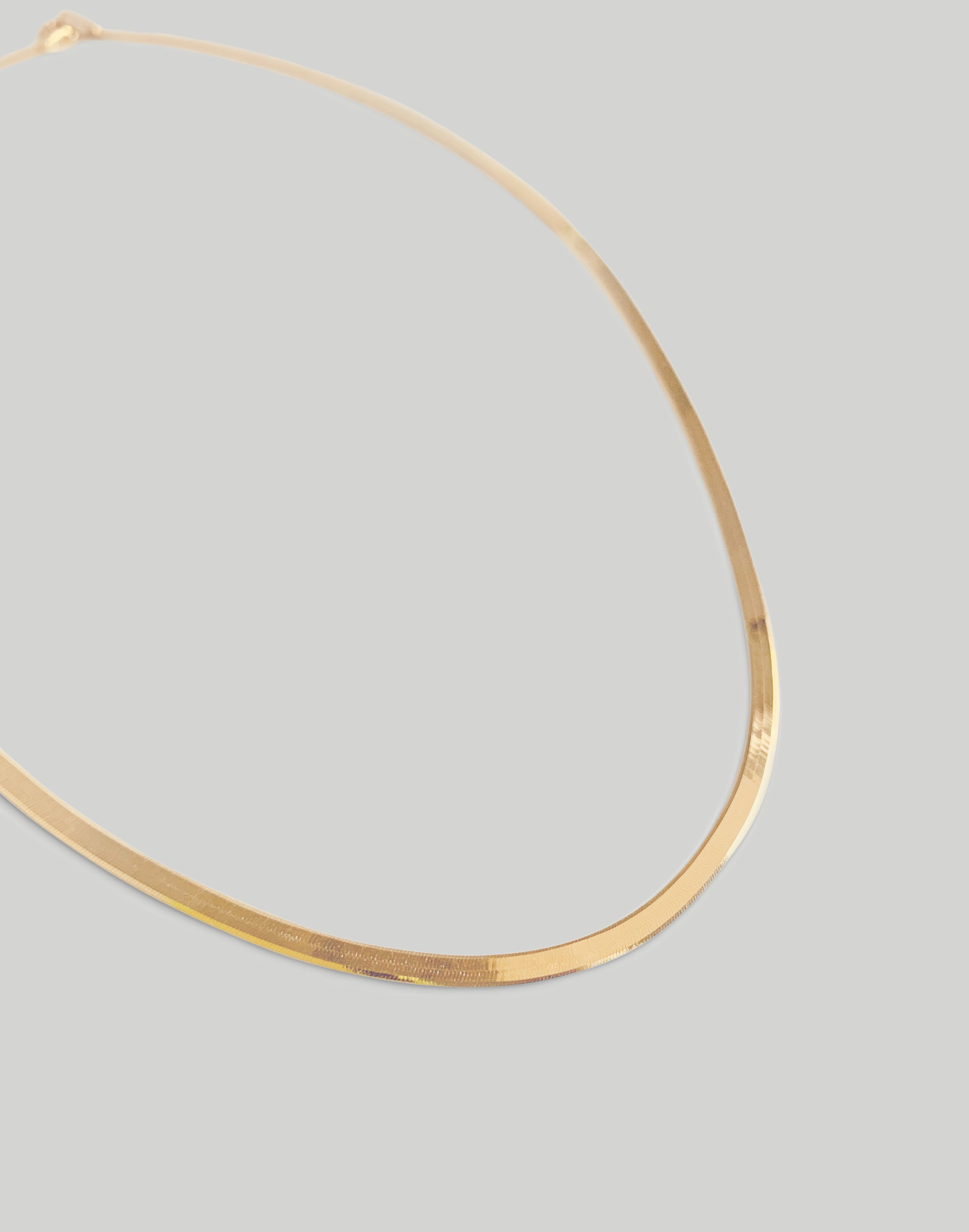 Madewell Kinn™ 14k Gold Carter Flat Herringbone Chain Necklace II 1 Madewell Kinn™ 14k Gold Carter Flat Herringbone Chain Necklace II