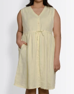 Madewell Reistor Hemp Pina Colada Season Drawstring Dress -Madewell Sales M9320 YL5486 d3