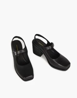 Madewell Sales 24 Madewell Intentionally Blank Leather Office Mary Jane Slingbacks In Black