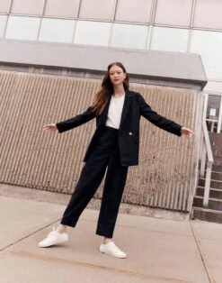 Madewell Caldwell Double-Breasted Blazer: Two Button Edition 8 Madewell Caldwell Double-Breasted Blazer: Two Button Edition -Madewell Sales MD254 BK5229 d6