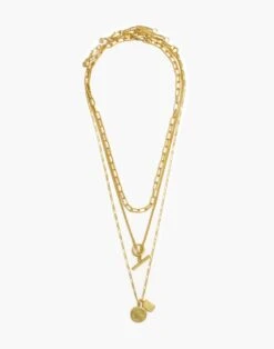 Madewell Toggle Chain Necklace Set -Madewell Sales MD601 ED0747 d1