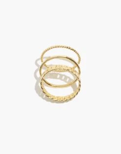 Madewell Katie Dean Jewelry⢠18k Gold-Plated Everyday Ring Set