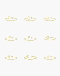 Madewell Katie Dean Jewelry™ 18k Gold-Plated Initial Ring