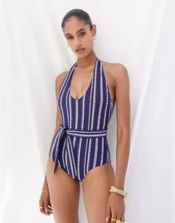 Madewell Lemlem™ Nunu Deep V Belted One Piece