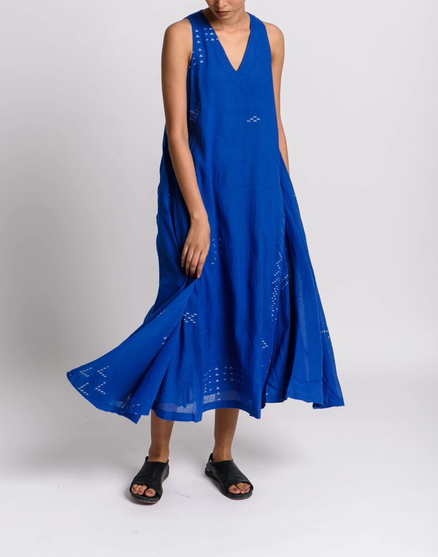 Madewell World Of Crow Holiday Dress In Cobalt 2 Madewell World Of Crow Holiday Dress In Cobalt - Image 2