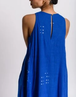 Madewell World Of Crow Holiday Dress In Cobalt 10 Madewell World Of Crow Holiday Dress In Cobalt -Madewell Sales N2393 BL0021 d4