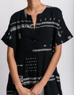 Madewell World Of Crow Shift Dress In Black -Madewell Sales N2394 BK0001 d4