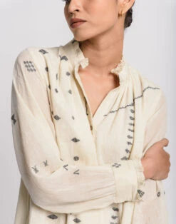 Madewell World Of Crow Abstract Flared Dress -Madewell Sales N2395 DM1528 d4