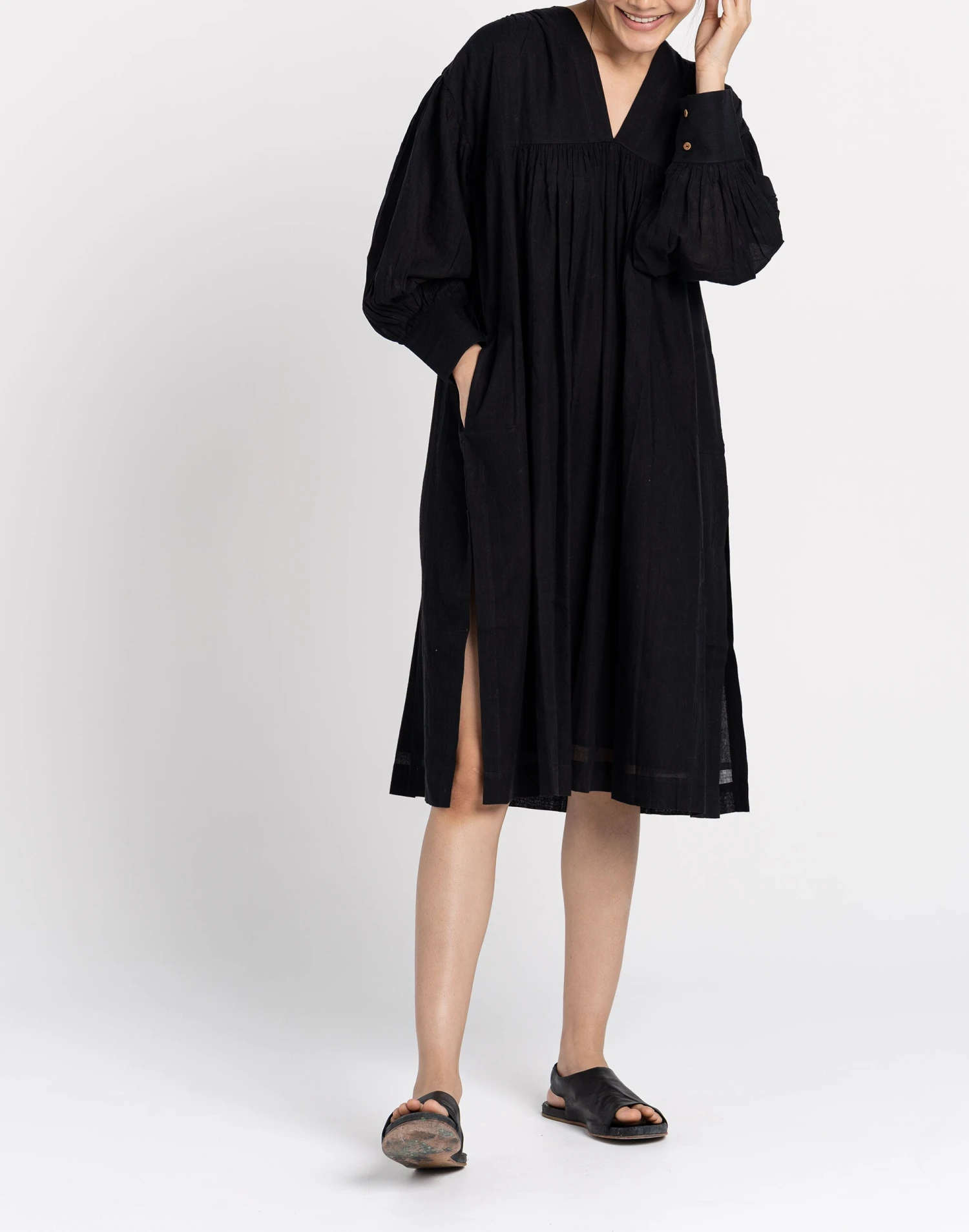 Madewell World Of Crow Summer Dress In Black 4 Madewell World Of Crow Summer Dress In Black - Image 4