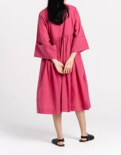 Madewell World Of Crow Rose Gathered Midi Dress -Madewell Sales N2403 EC5461 d3