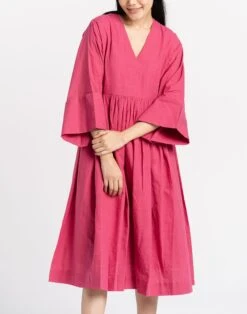 Madewell World Of Crow Rose Gathered Midi Dress -Madewell Sales N2403 EC5461 d4