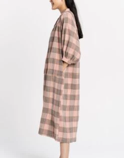 Madewell World Of Crow Plaid Organic Cotton Gathered Midi Dress -Madewell Sales N2405 EC5461 d2