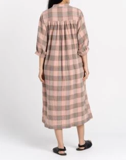 Madewell World Of Crow Plaid Organic Cotton Gathered Midi Dress -Madewell Sales N2405 EC5461 d3