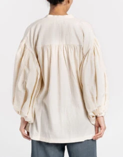 Madewell World Of Crow Organic Cotton Longline Top In Natural Ecru -Madewell Sales N2418 DM0505 d3