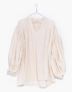 Madewell World Of Crow Organic Cotton Longline Top In Natural Ecru -Madewell Sales N2418 DM0505 ld