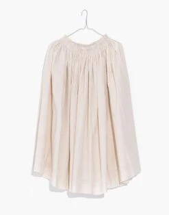 Madewell World Of Crow Pleated Midi Skirt In Off White -Madewell Sales N2421 DM1528 ld