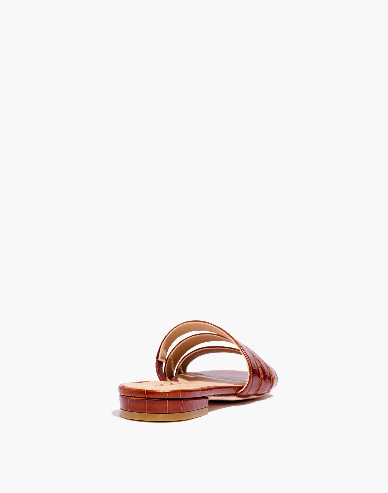Madewell Ma'am Shoes Croc Embossed Leather CJ Slide Sandals 3 Madewell Ma'am Shoes Croc Embossed Leather CJ Slide Sandals - Image 3