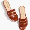 Madewell Ma'am Shoes Croc Embossed Leather CJ Slide Sandals