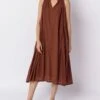 Madewell World Of Crow Toasted Brown Midi Dress