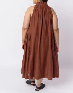 Madewell World Of Crow Toasted Brown Midi Dress -Madewell Sales N3876 BR0984 d6