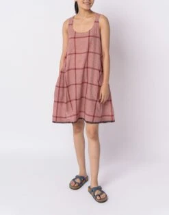 Madewell World Of Crow Plaid Cotton Tank Dress