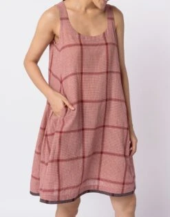Madewell World Of Crow Plaid Cotton Tank Dress -Madewell Sales N3885 RD0021 d4