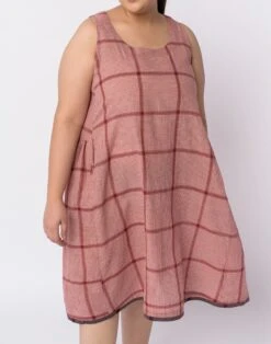 Madewell World Of Crow Plaid Cotton Tank Dress -Madewell Sales N3885 RD0021 d5