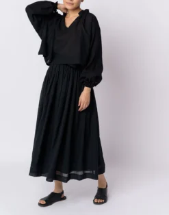 Madewell World Of Crow Classic Black Pull-on Skirt