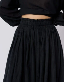 Madewell World Of Crow Classic Black Pull-on Skirt -Madewell Sales N3894 BK0001 d3