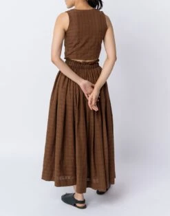 Madewell World Of Crow Antique Brown Pull-on Skirt -Madewell Sales N3895 BR0984 d3