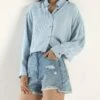 Madewell Reistor Tencel Crop It Like Its's Hot Shirt