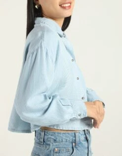 Madewell Reistor Tencel Crop It Like Its's Hot Shirt -Madewell Sales N3967 BL0021 d6