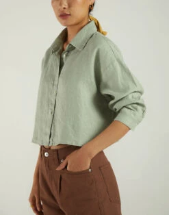 Madewell Reistor Hemp Crop It Like Its's Hot Shirt -Madewell Sales N4249 GR0005 d6