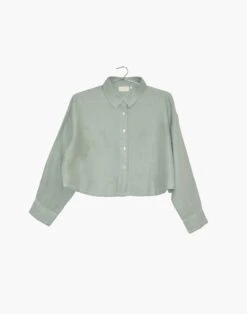 Madewell Reistor Hemp Crop It Like Its's Hot Shirt -Madewell Sales N4249 GR0005 ld