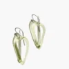 Madewell Jane D'Arensbourg Small Teardrop Lime Glass Earrings