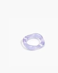 Madewell Jane D'Arensbourg Lilac Organic Band Glass Ring