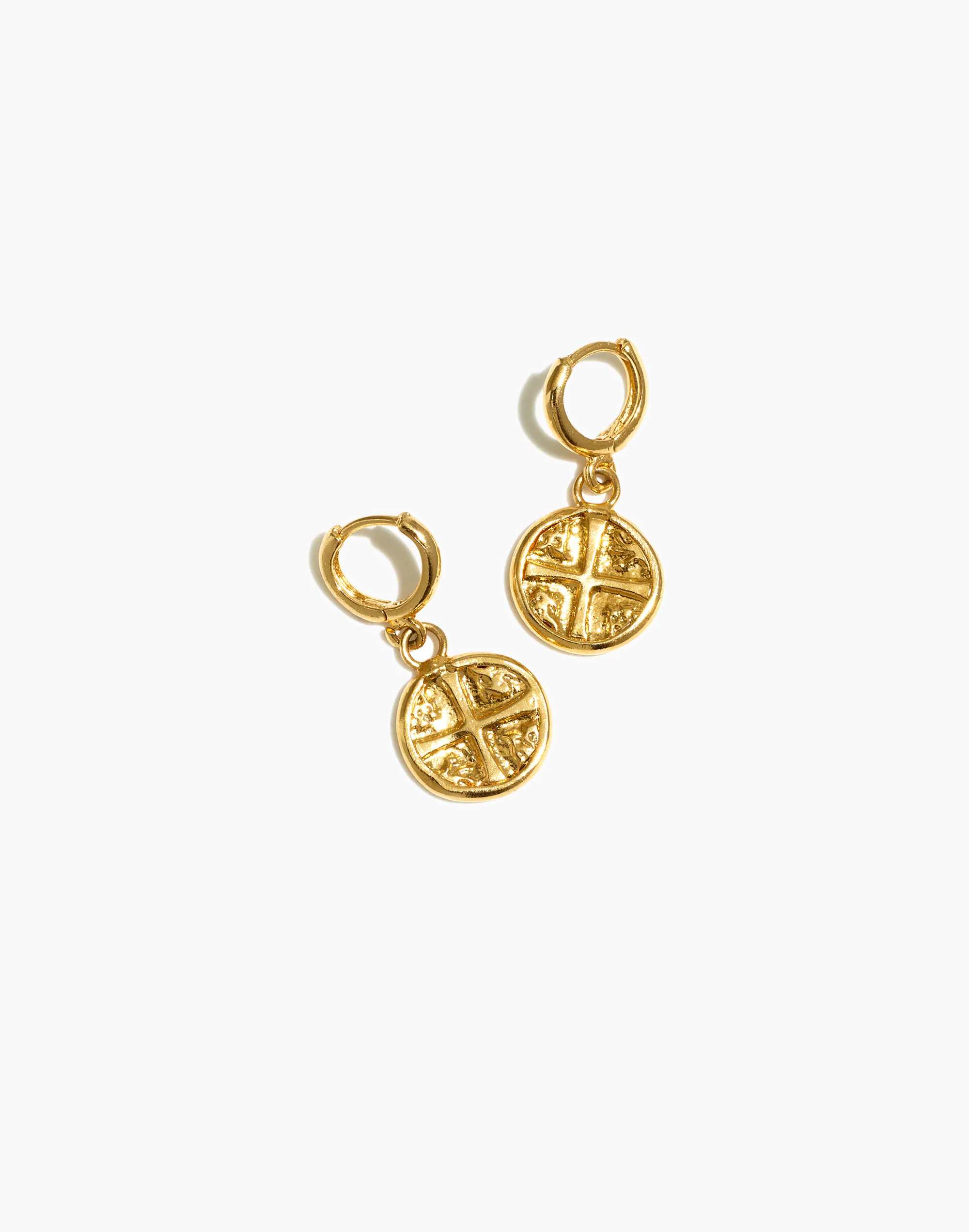 Madewell NASHIRA ARNÓ 18k Gold Vermeil Karla Mini Coin Charm Huggie Hoop Earrings 1 Madewell NASHIRA ARNÓ 18k Gold Vermeil Karla Mini Coin Charm Huggie Hoop Earrings