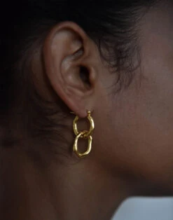 Madewell NASHIRA ARNÓ 18k Gold Vermeil Pond Hoop Earrings -Madewell Sales N4684 EC7246 d7