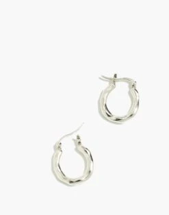 Madewell NASHIRA ARNÓ Sterling Silver Pond Hoop Earrings