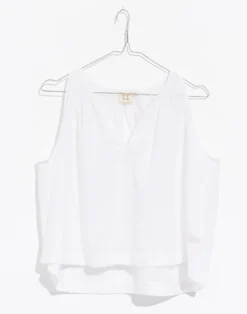 Madewell World Of Crow Pearl White Cotton Top -Madewell Sales N4688 WC6066 ld