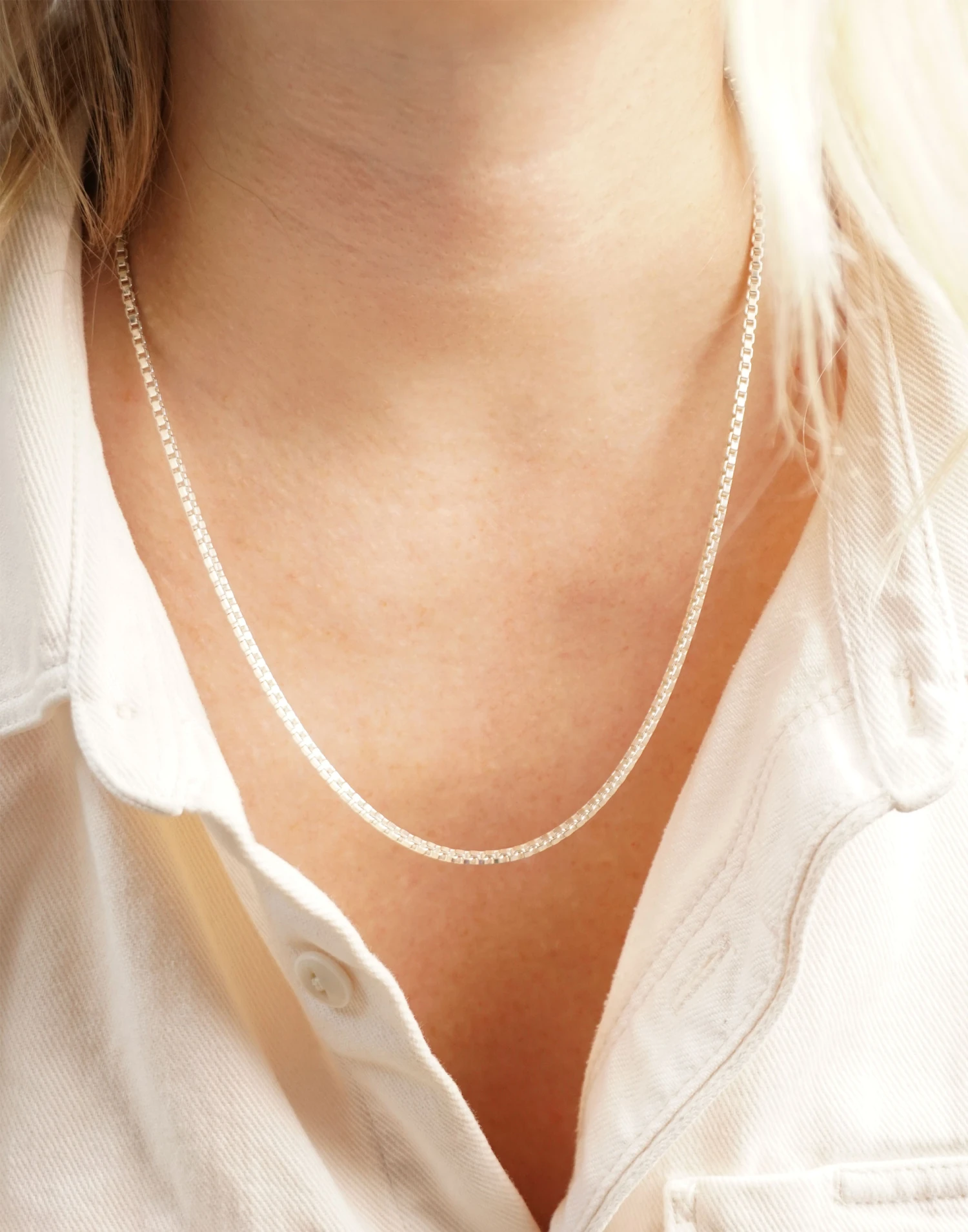 Madewell CHARLOTTE CAUWE STUDIO Box Chain Necklace In Sterling Silver 2 Madewell CHARLOTTE CAUWE STUDIO Box Chain Necklace In Sterling Silver - Image 2